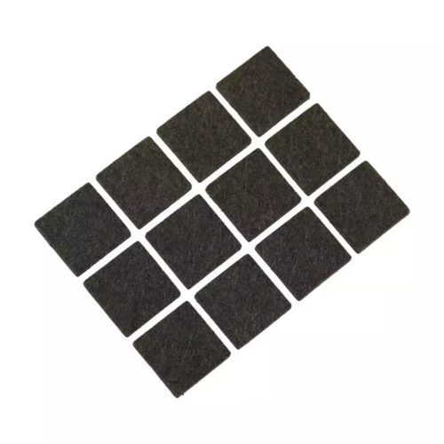 Öntapadó filcpárna készlet 12db, négyzet, 25mm, bronz színű