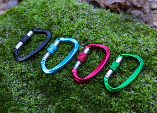 Alumínium karabiner 12KN piros