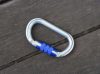 Alumínium karabiner 25KN ezüst-kék