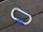 Alumínium karabiner 25KN ezüst-kék