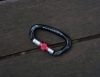Alumínium karabiner 25KN fekete-piros