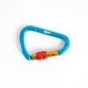 Alumínium karabiner 25KN kék-narancs-piros