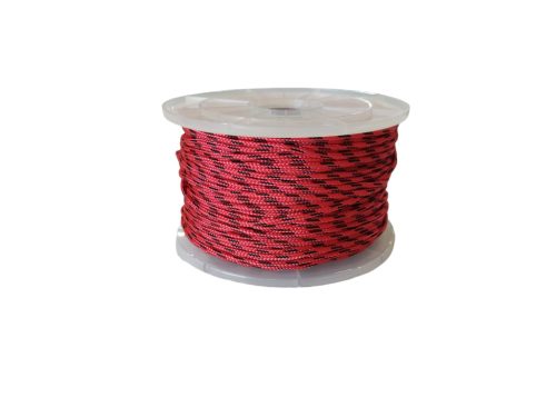 3mm fonatolt PP kötél - piros (1 fm)