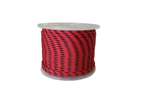 4mm fonatolt PP kötél - piros (1 fm)