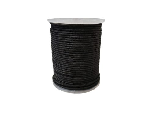 5mm fonatolt PP kötél - fekete (1 fm)
