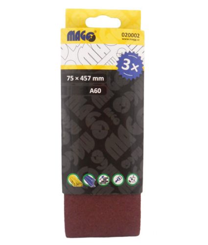Csiszolószalag 75x457mm A60 - 3 db