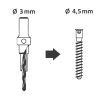 Fafúró süllyesztővel 3,0mm átmérő - 8mm szár
