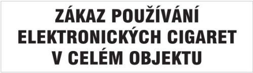 Zákaz používání elektronických cigaret 210x60mm - samolepka