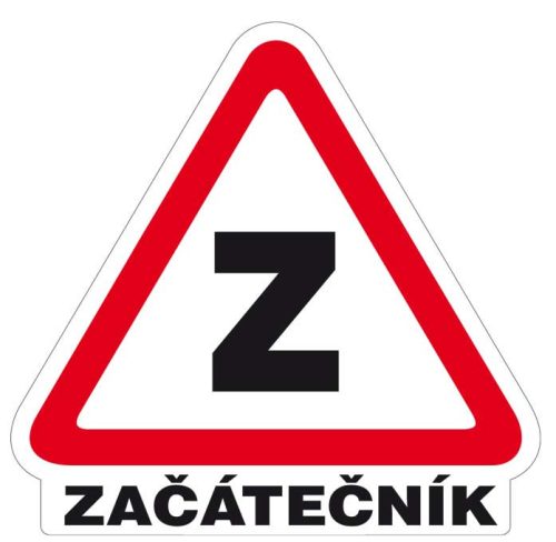Začátečník - samolepka