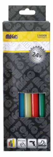 Olvadó színes ragasztórúd 11x200mm - 24 db