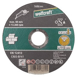 WOLFCRAFT - Vágókorong kőhöz, finomvágó 115mm
