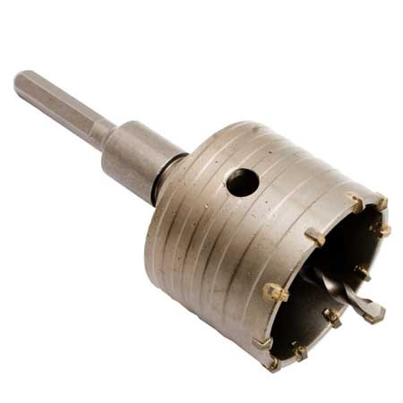 Kalapácsfúró fúrószár 75mm átmérő, 110mm szár hatszögletű