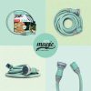 Magic soft tömlő kihúzható, max 22,5m; 1/2" fúvóka, 2x csatlakozó
