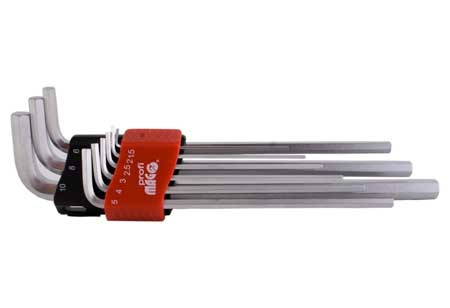 MAGG Profi - Imbuszkulcs készlet, hosszított (1,5-10mm) - 9 db