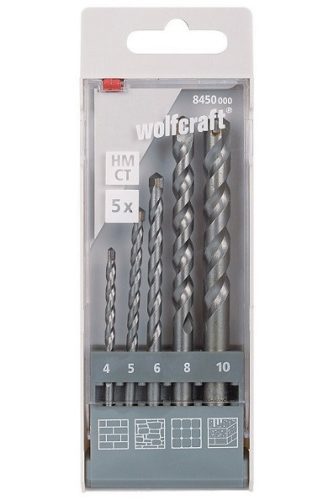 WOLFCRAFT - Kőfúrók 4-10mm, 5db