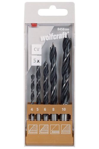 WOLFCRAFT - Spirálfúró fához CV 4-10mm, 5db