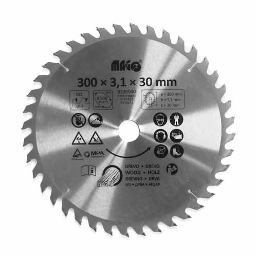 Fűrészkorong 300x3,1x30mm / 40 fog - felváltva ferde