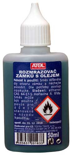 ATOL - Zár jégoldó 50 ml, olajjal és aplikátorral