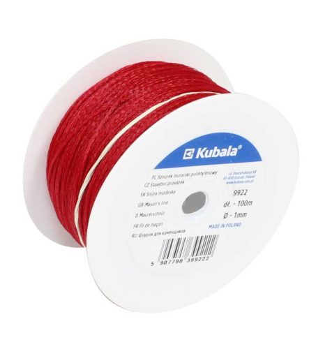 KUBALA - Építőipari szintező zsinór 100m, 1mm átmérőjű, zöld