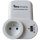 SOLIGHT - USB töltőadapter folyamatos aljzattal, 1000mA, telefontartó, fehér