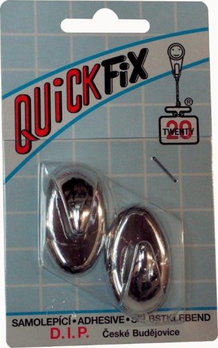 DIP - QUICKFIX öntapadós akasztó tip 1 - 2 db - ezüst