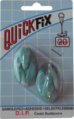 DIP - QUICKFIX öntapadós akasztó tip 1 - 2 db - fehér/zöld