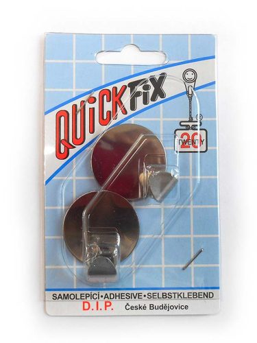 DIP - QUICKFIX Öntapadós akasztó - 2 db - szürke