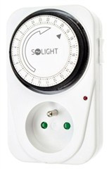 SOLIGHT - Mechanikus időzítő, napi 24 órán át., 15 percenként, Kapcsoló