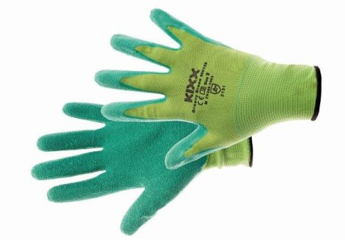 GROOVY GREEN kesztyű nylon, latex tenyér zöld 8