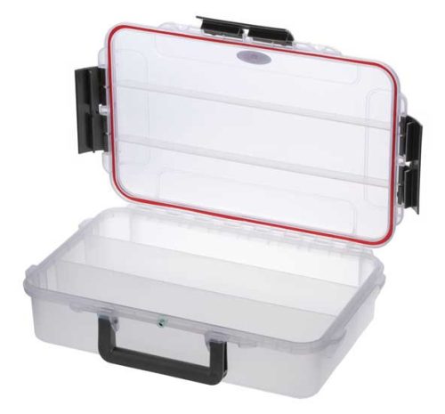 MAXI Manyag koffer 350x230x86 mm, IP 67, transzparens