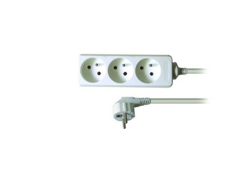 SOLIGHT - 3 férőhejes hoszabbító, 5m 3x1mm2 - fehér