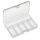Műanyag tároló doboz 165x112x31xmm, 6 rekeszes