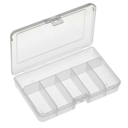Műanyag tároló doboz 165x112x31xmm, 6 rekeszes