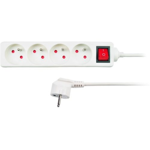 SOLIGHT - Hosszabbító kábel, 4 aljzat, Kültéri, 1,5m, fehér