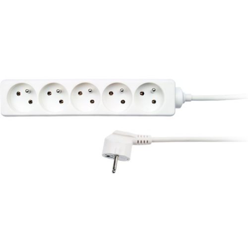 SOLIGHT - Hosszabbító kábel, 5 aljzat, 3m, fehér