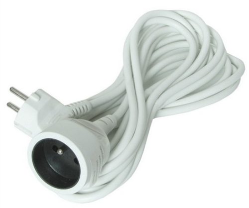 SOLIGHT - Hosszabbító kábel 10 m, 3x1 mm2 - fehér