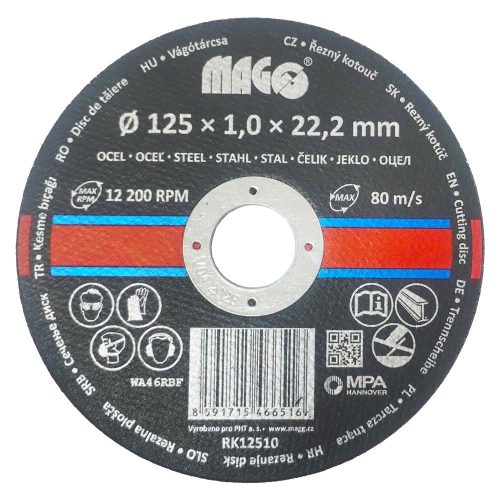 Vágókorong fémhez 125x1,0x22,2mm