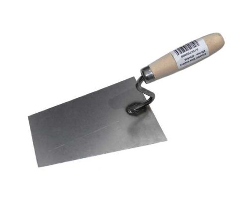 Kőműves kanál 130 mm, acél - fa nyéllel