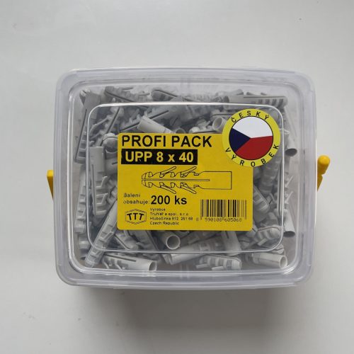Univerzális tipli UPP 8x40, 200 db PROFI PACK