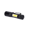SOLIGHT - LED fém zseblámpa 3W + COB, 150 + 60lm, AA, fekete