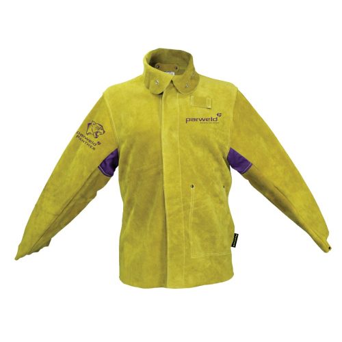 Panther hegesztokabat, vastag,erositett kevlar varras, hasitott marha, sarga, meret: XXL P3788-