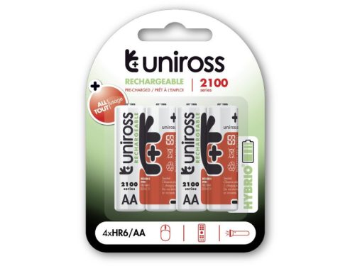 UNIROSS AA/ceruza akkumulátor 1,2 V 2100 mAh (4 db)