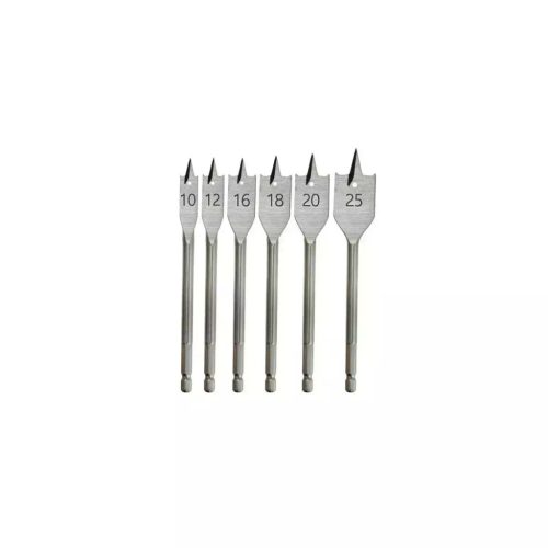 Lapos fafúrószár készlet 6db: 10,12,16,18,20,25mm