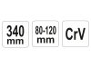YATO Állítható csapos körmös kulcs 80-120 mm / 340 mm CrV