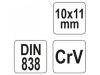 YATO Hajlított csillagkulcs 10 x 11 mm CrV