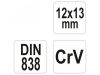 YATO Hajlított csillagkulcs 12 x 13 mm CrV