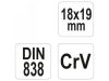 YATO Hajlított csillagkulcs 18 x 19 mm CrV