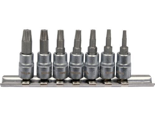 YATO Roncsolt torx csavar kiszedő dugókulcs készlet 7 részes 1/4"