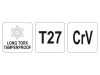 YATO Hosszú torx kulcs T27 CrV