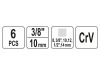 YATO Olajleeresztő kulcs készlet 6 részes 3/8", 1/2", 8 mm, 10 mm, 12 mm, 14 mm 3/8" CrV